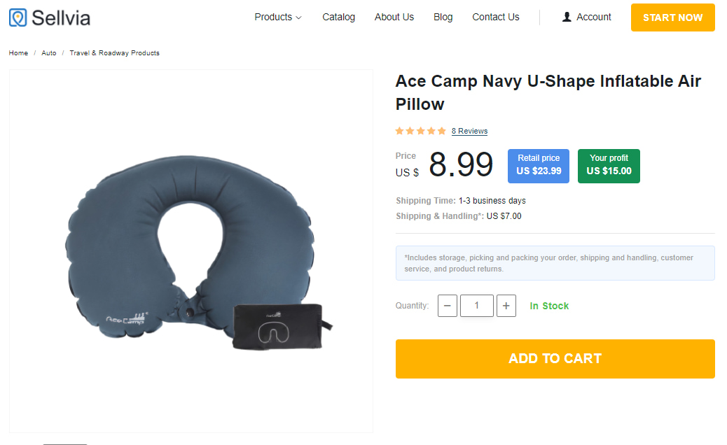 How to dropship car accessories: U-shaped neck pillow for driving