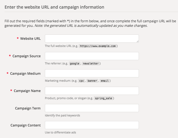 Campaign URL Builder