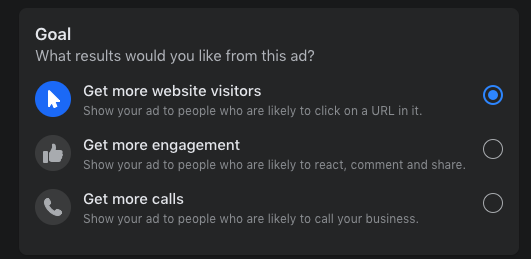 FB boost post goal