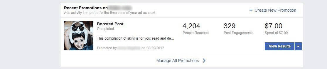 boosts on Facebook