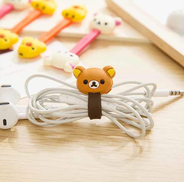 5 cute cable managers shaped as bears and chicks