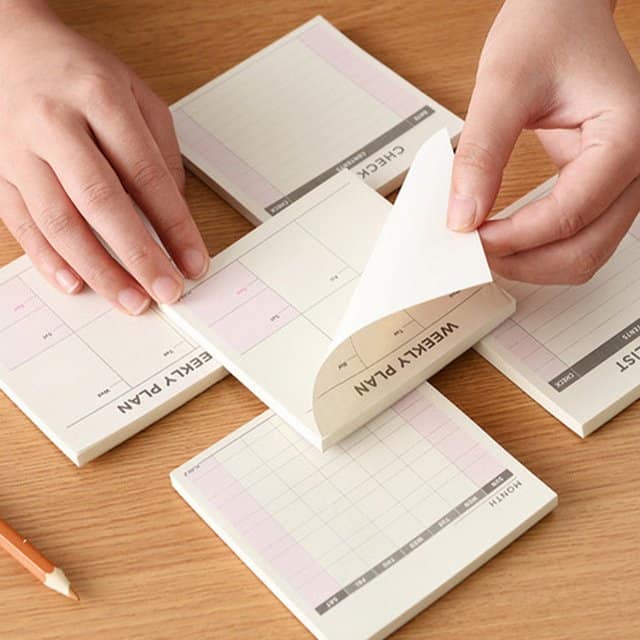 5 sticker sets for writing down weekly plans
