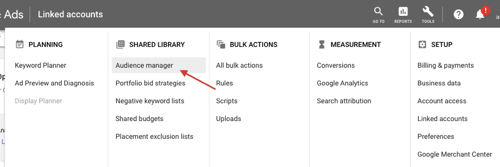 Audience Manager in Google Ads