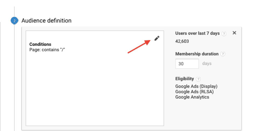 Audience Definition in Google Analytics