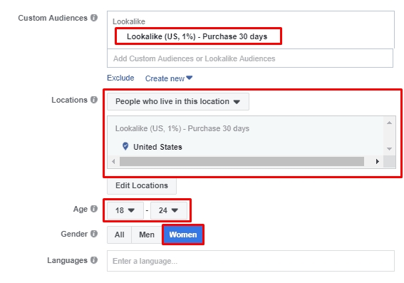 narrow facebook lookalike audience
