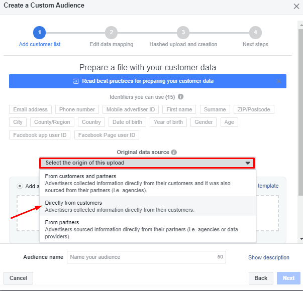 Creating a Custom Email Audience