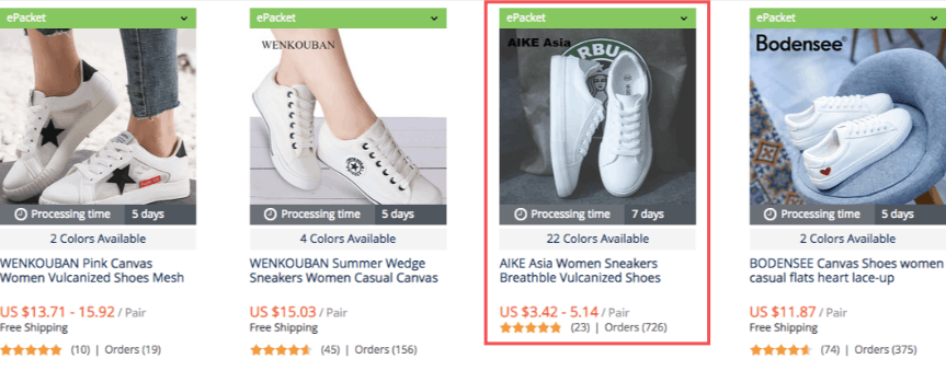Dropshipping review of imported women shoes