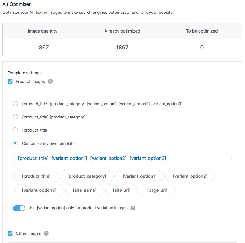 Image alt optimization for seo