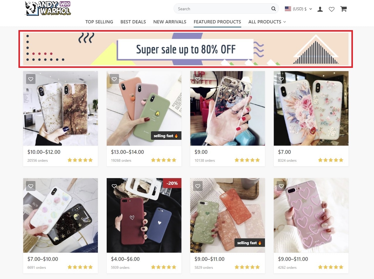 promotion banner for online store
