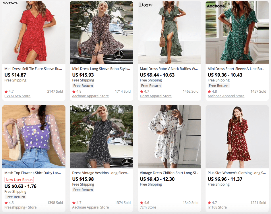 An example of clothing articles decorated with a similar pattern and fit for a thematic store dropshipping apparel