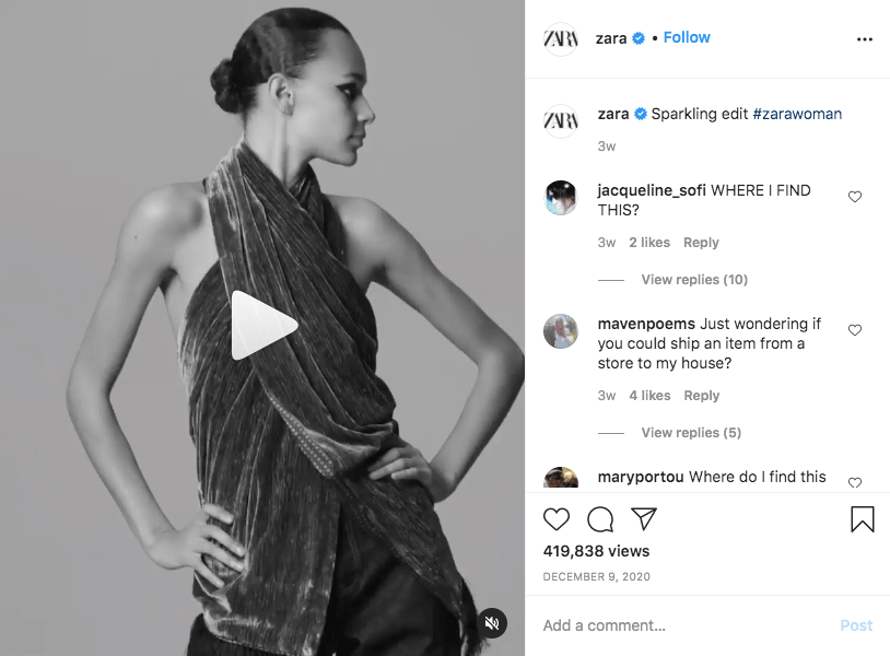 An example of promoting apparel through videos