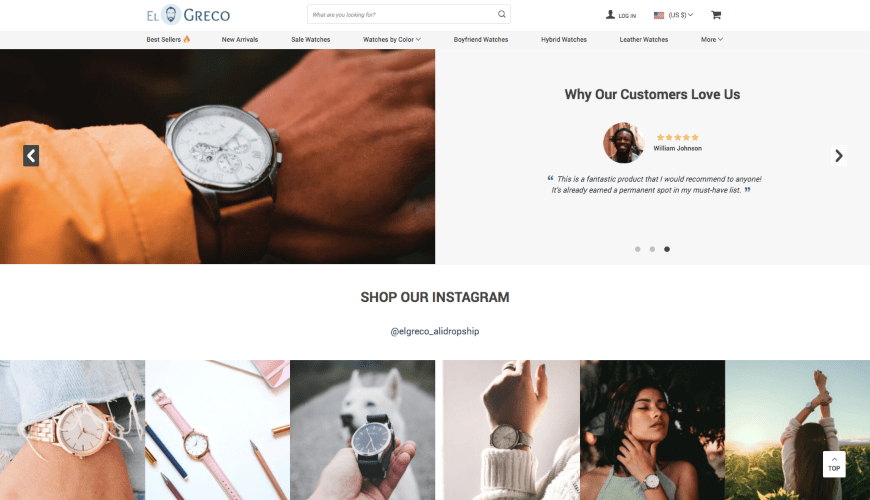 An example of social proof in an apparel store