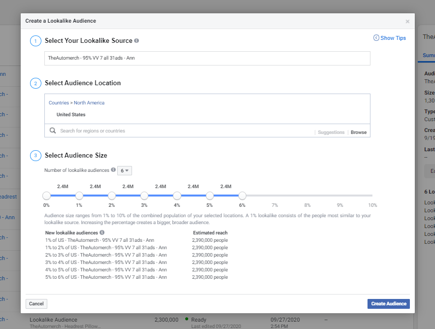 Setting up your campaign audience