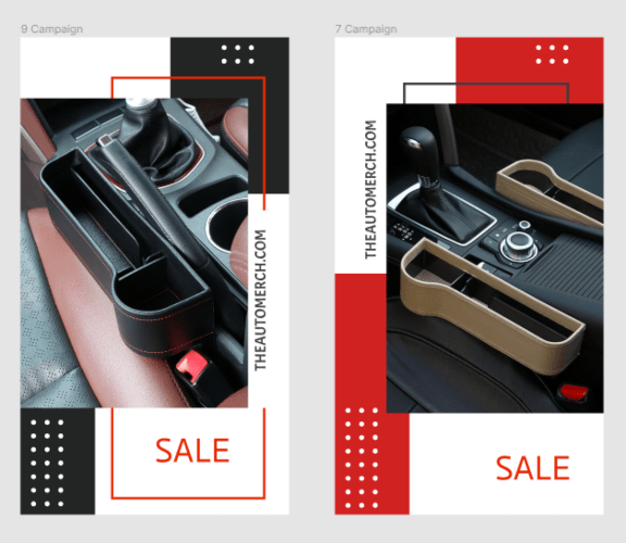 An example of minimalistic Facebook ads design