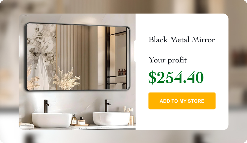 Black Metal Mirror