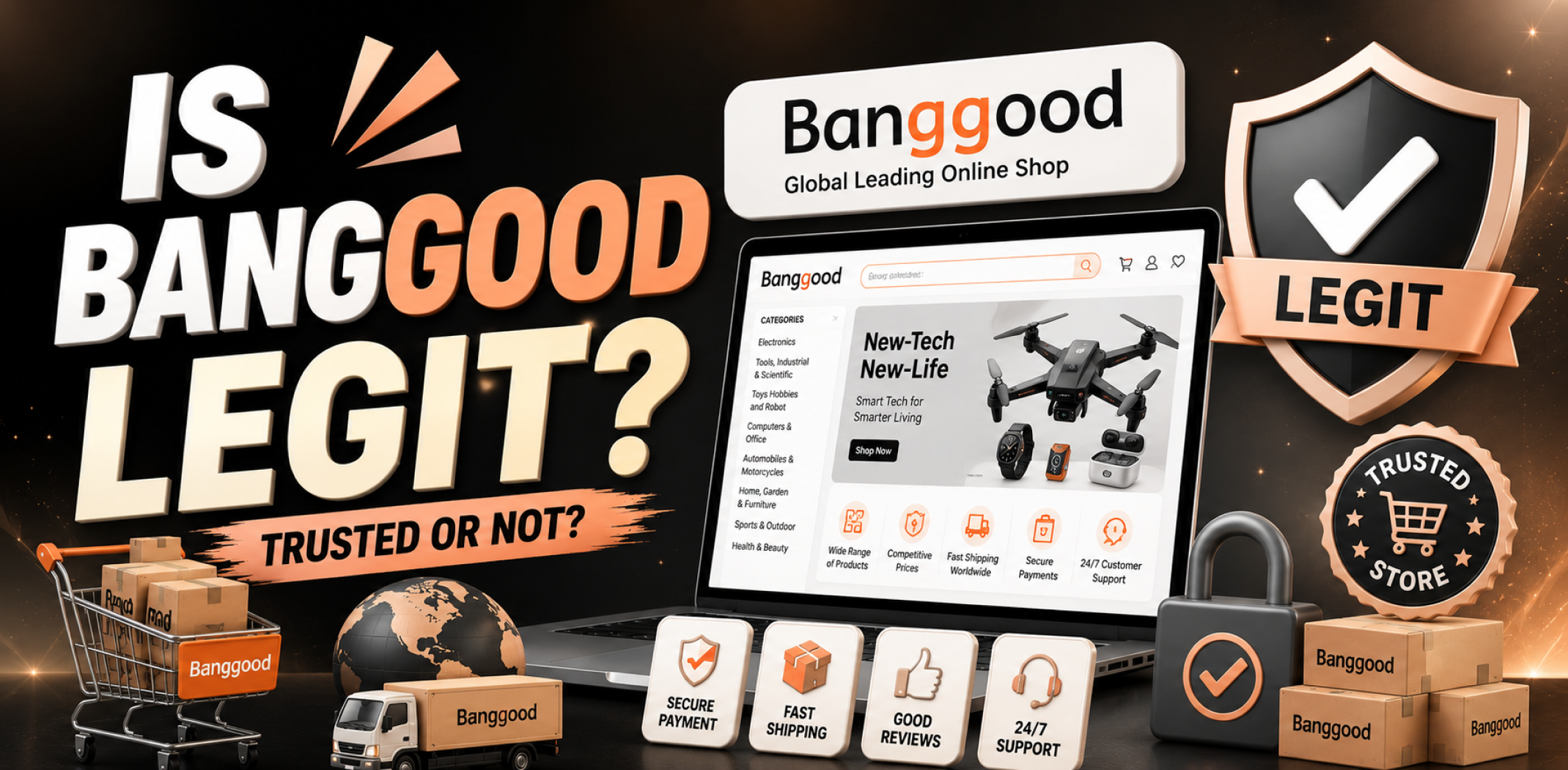 Feeatured image for an article about Is Banggood legit.