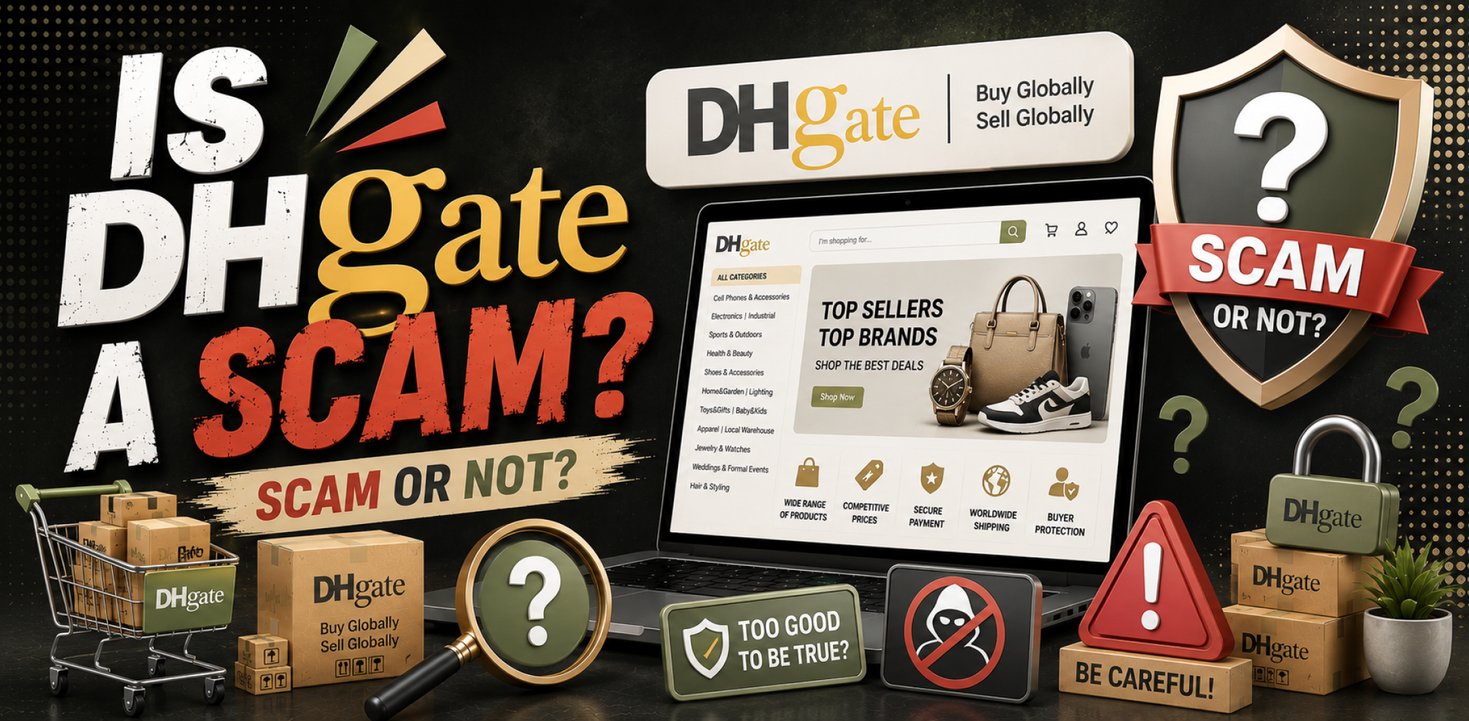 Featured image for an article about Is DHgate a scam.
