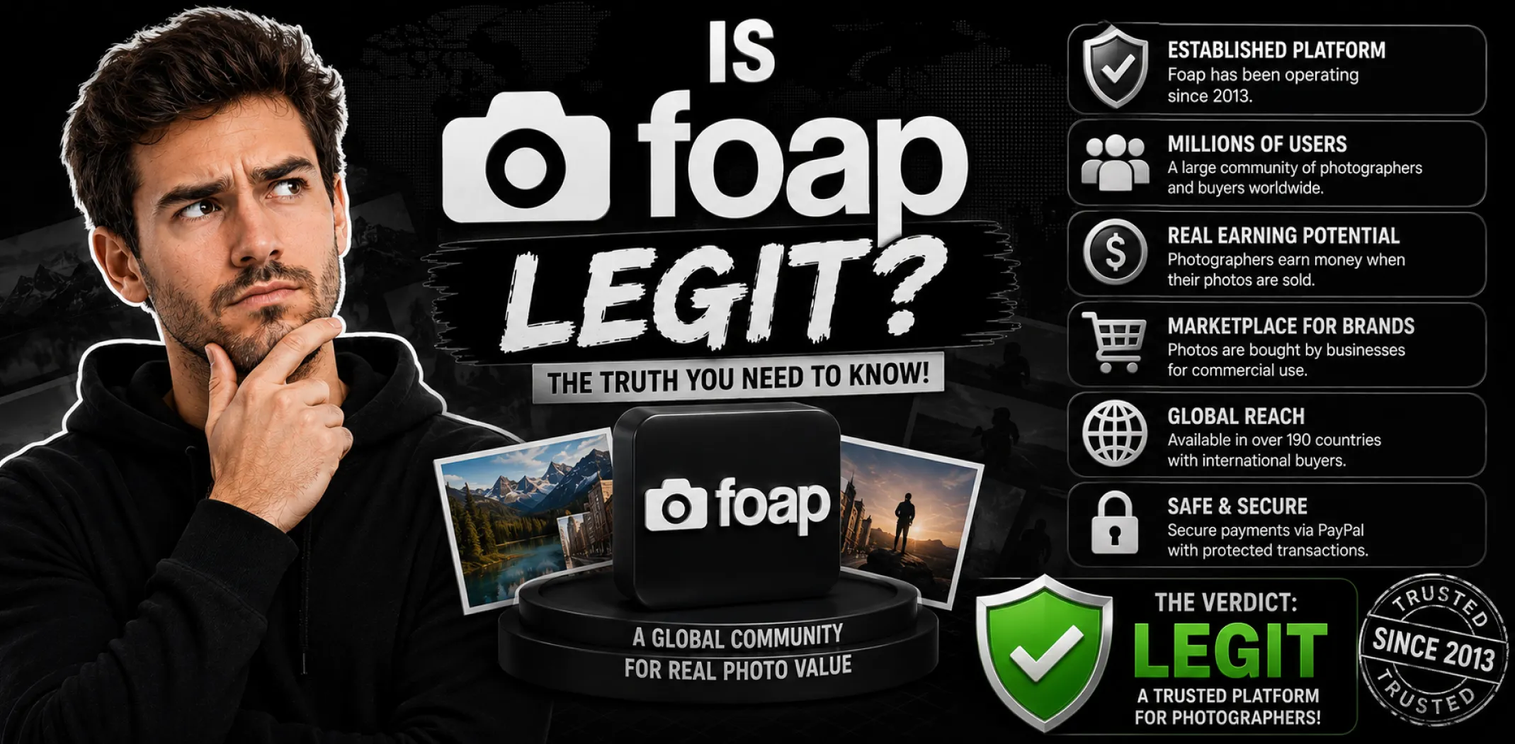 Featured image for an article answering the question "Is Foap legit?"