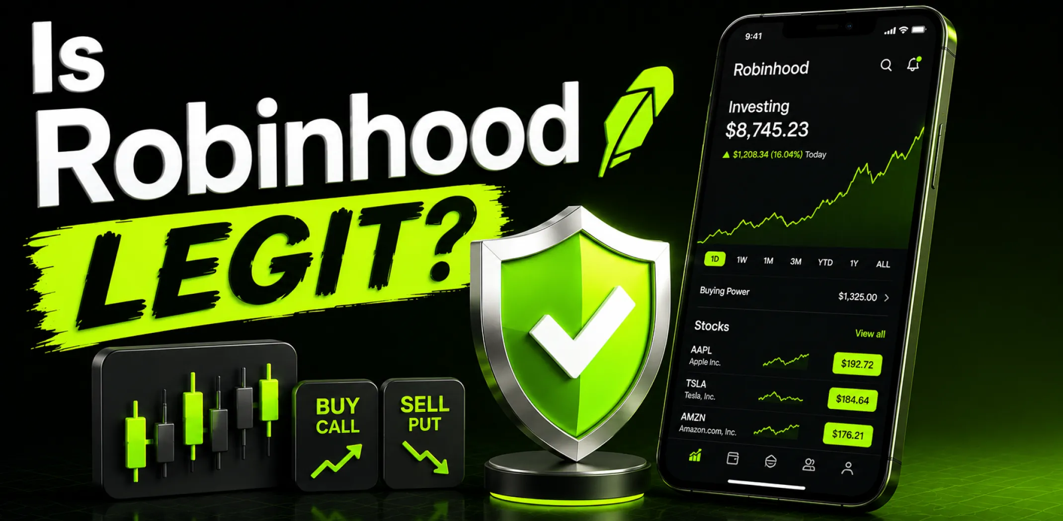 Featured image for an article answering the question "Is Robinhood legit?"