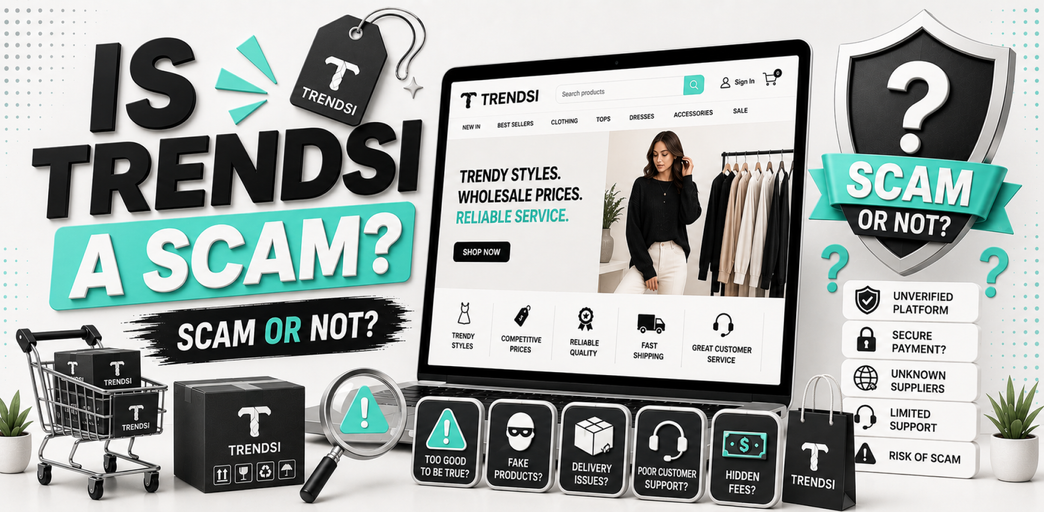 Featured image for an article about Is Trendsi a scam.
