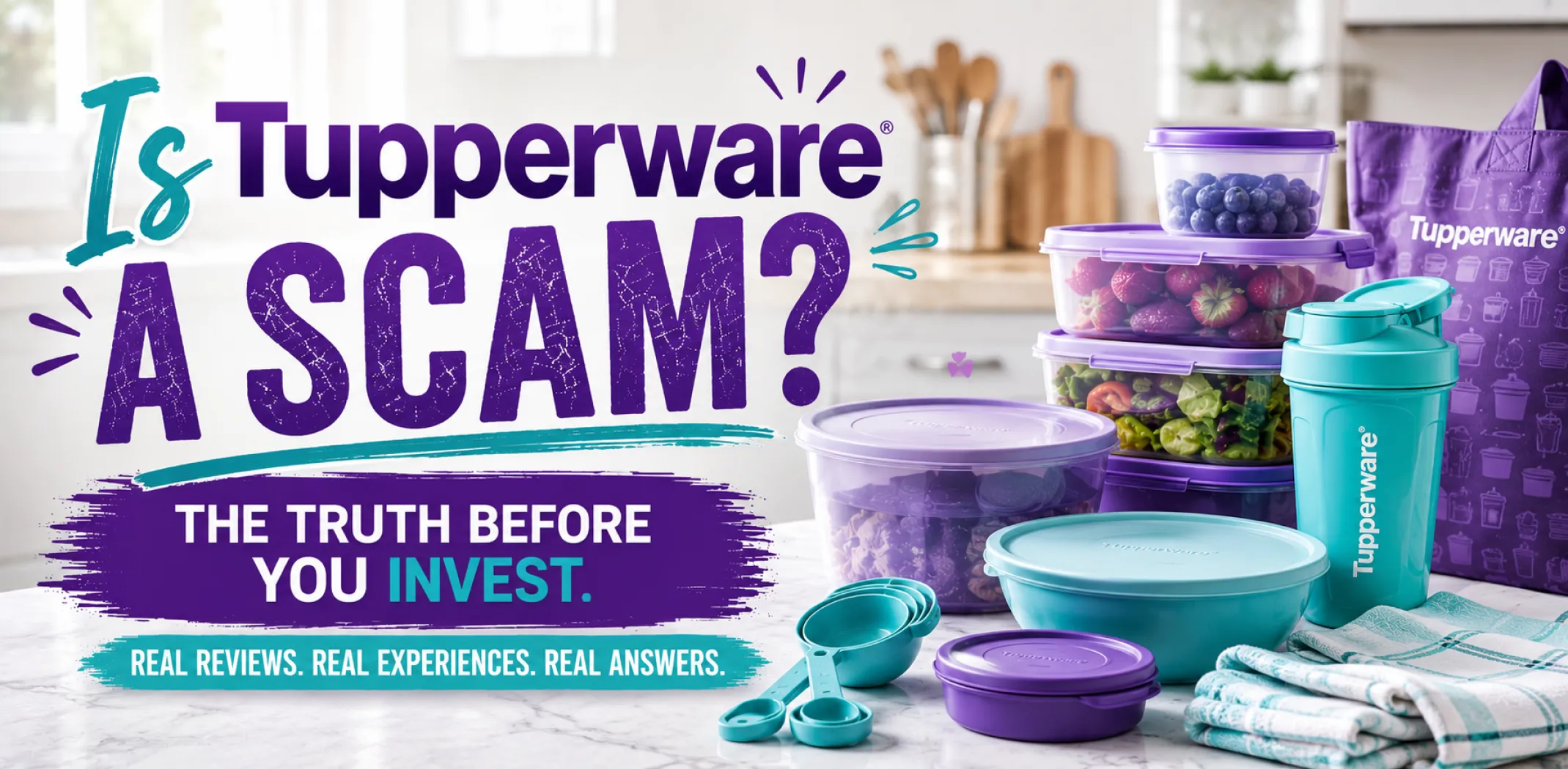 Featured image for an article answering the question "Is Tupperware a scam?"